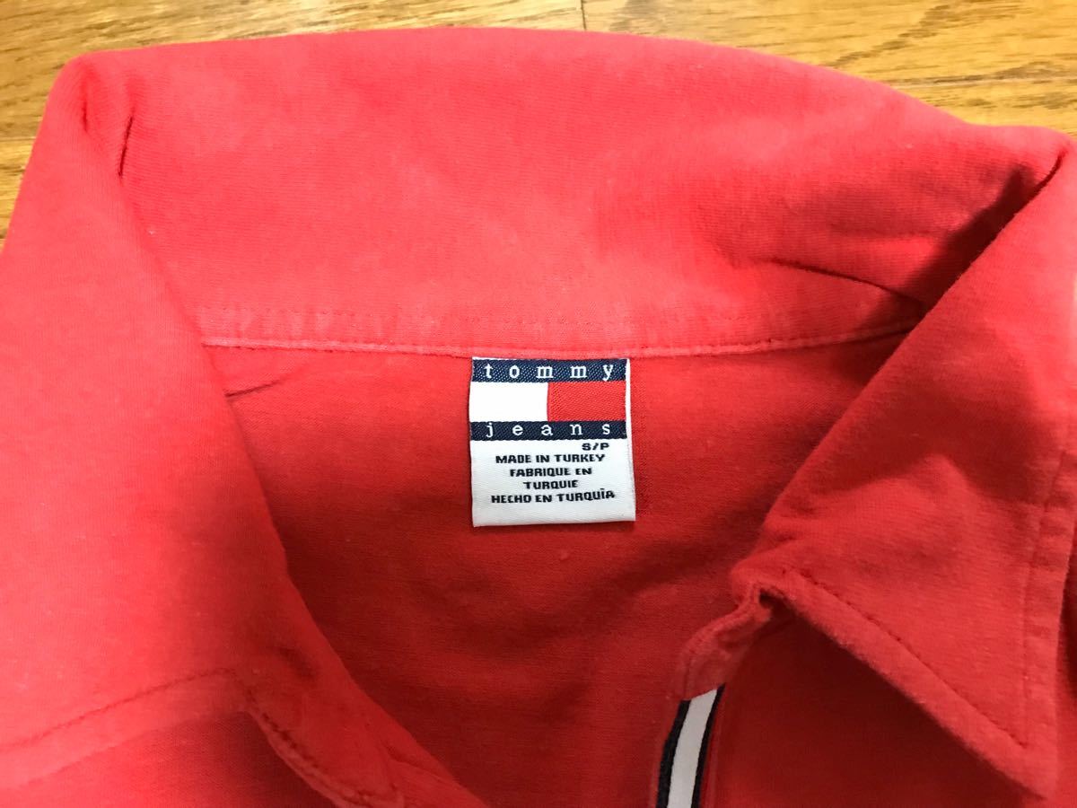 ★USED★tommy jeans 半袖 ポロシャツ 赤