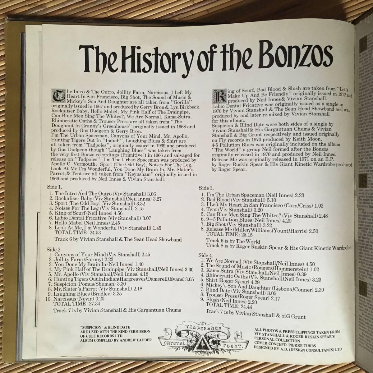 《UK Original》BONZO DOG BAND“The History of the Bonzos”2LP～ボンゾ・ドッグ・バンド/Neil Innes_画像5