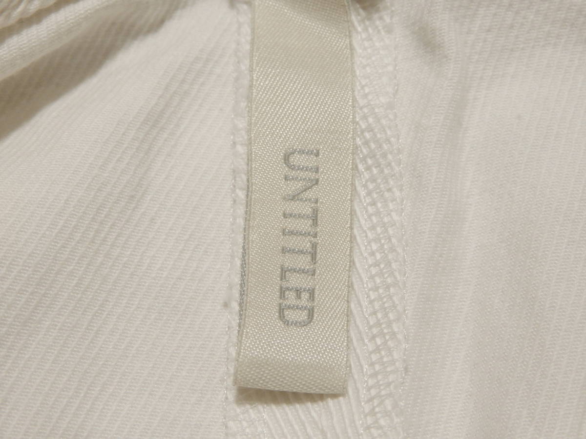 [ бесплатная доставка ] Untitled :UNTITLE! хлопок 98%: полиуретан 2%: белый код ткань : широкий юбка-брюки юбка * размер 2: сделано в Японии 