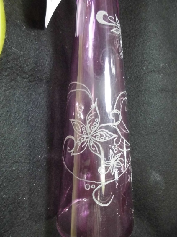 * glass litsen glass vase purple hand made 0
