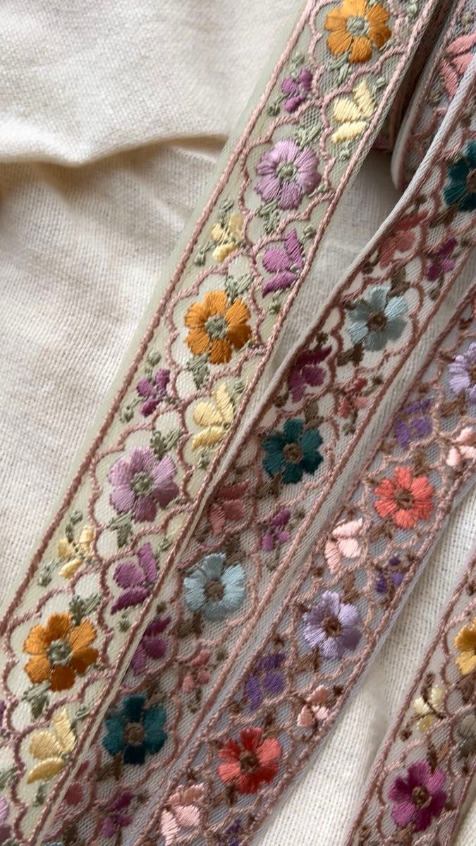 インド刺繍リボン ハンドメイド 手芸 1.5m 5本セット
