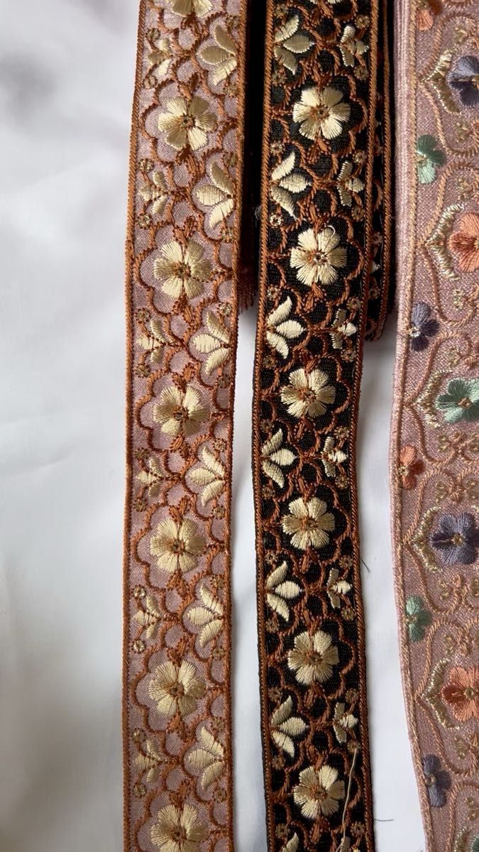 インド刺繍リボン 1.5m×3本