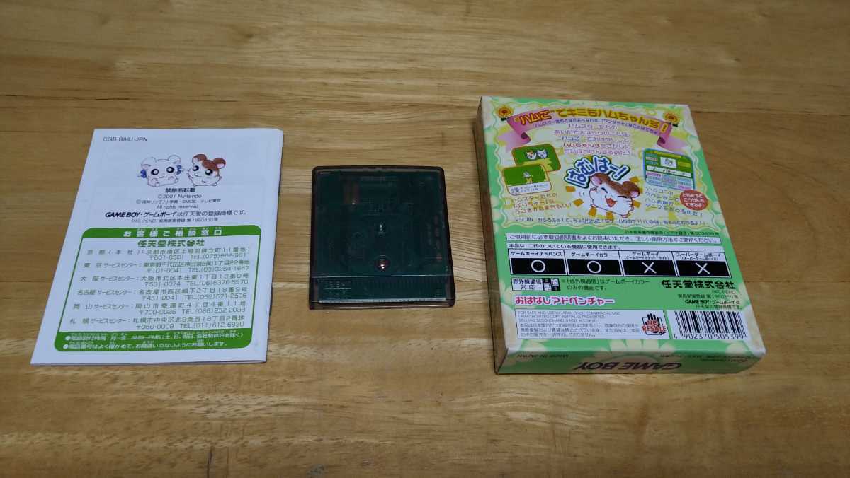 ★GBC「とっとこハム太郎2 ハムちゃんず大集合でちゅ」箱・取説・チラシ付き/任天堂/ゲームボーイカラー/アドベンチャー/ADV/レトロゲーム_画像3