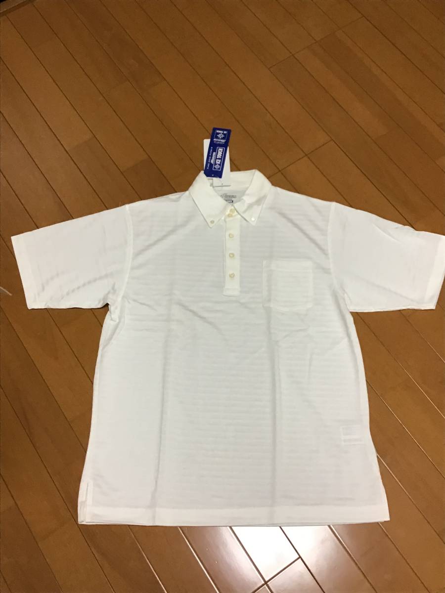 新品　未使用　タグ付き　ミズノ　mizuno 　アイスタッチ　ポロシャツ　半袖　Lサイズ　オフホワイト_画像1