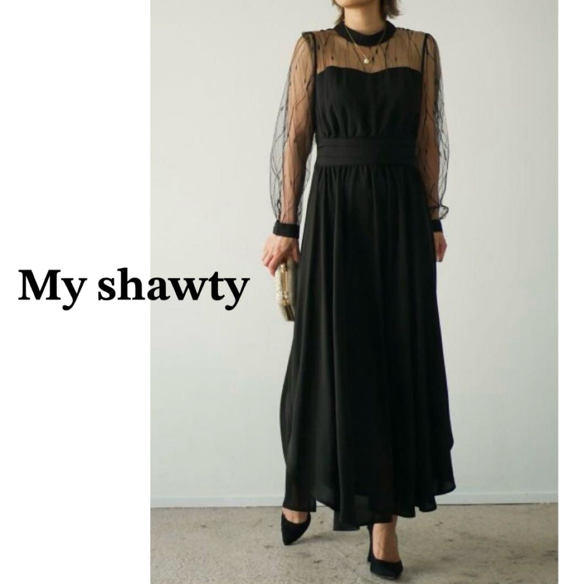 My shawty レースワンピース ドレス My shawty】レースワンピース ドレス ロングワンピース F