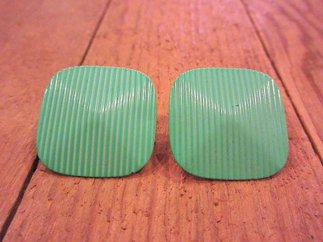  Vintage * line entering square earrings *200607s13-prc lady's accessory USA for women four angle 