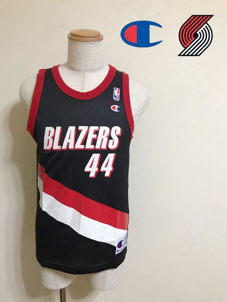 NBA Portland Trail Blazers #44 GRANT Champion チャンピオン製 トレイル ブレイザーズ ユニフォーム サイズL(14-16) ブラック バスケット_画像1