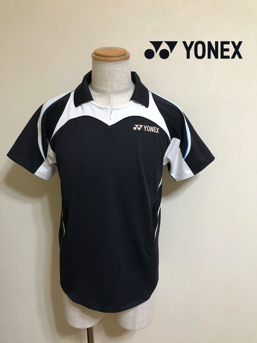 YONEX VERYCOOL ヨネックス ドライ ウェア トップス 卓球 バドミントン テニス サイズM 半袖 襟 3WAY_画像1
