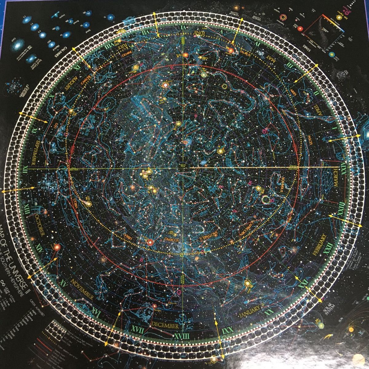 大型天体パズル 全天星図 南半球 2000ピース 730×1020mm 大型天体パズル 全天星図 南半球 2000ピース 730×1020mm