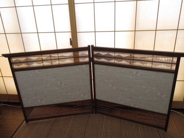 建具職人が作った和風衝立 2連 ptse.hu