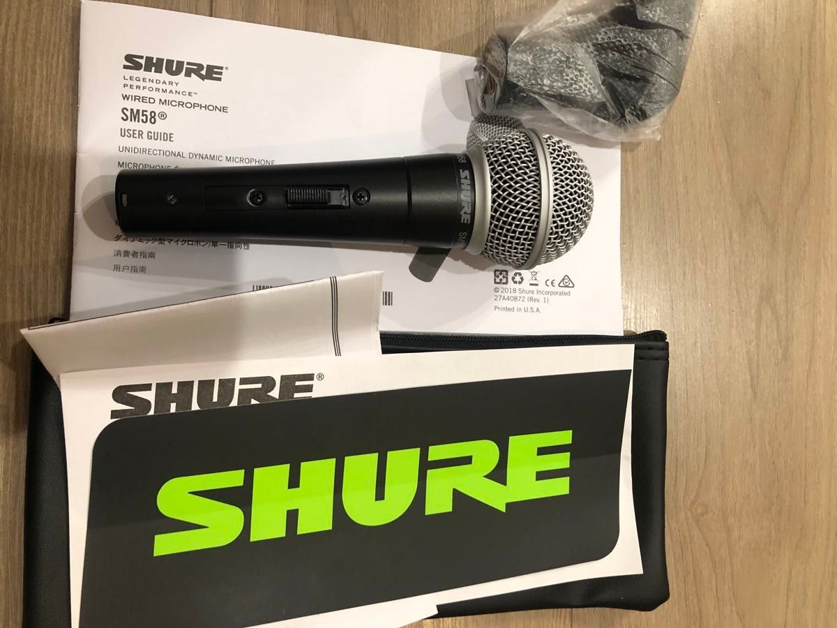 SHURE SM58 ダイナミックマイク【美品】 美品 SHURE SM58 ダイナミックマイク 本体と付属品|Yahoo