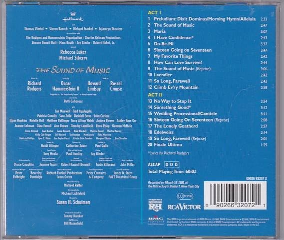 ★CD The Sound of Music New Broadway Cast Recording(1998年) サウンド・オブ・ミュージック ブロードウェイ・キャスト・レコーディング_画像2