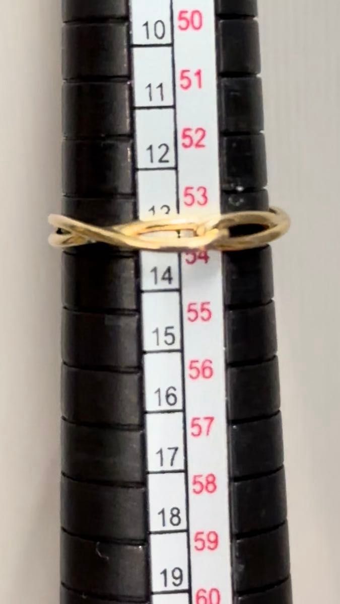 ジュエッテ k10 ゴールド鎖デザインリング 美品!