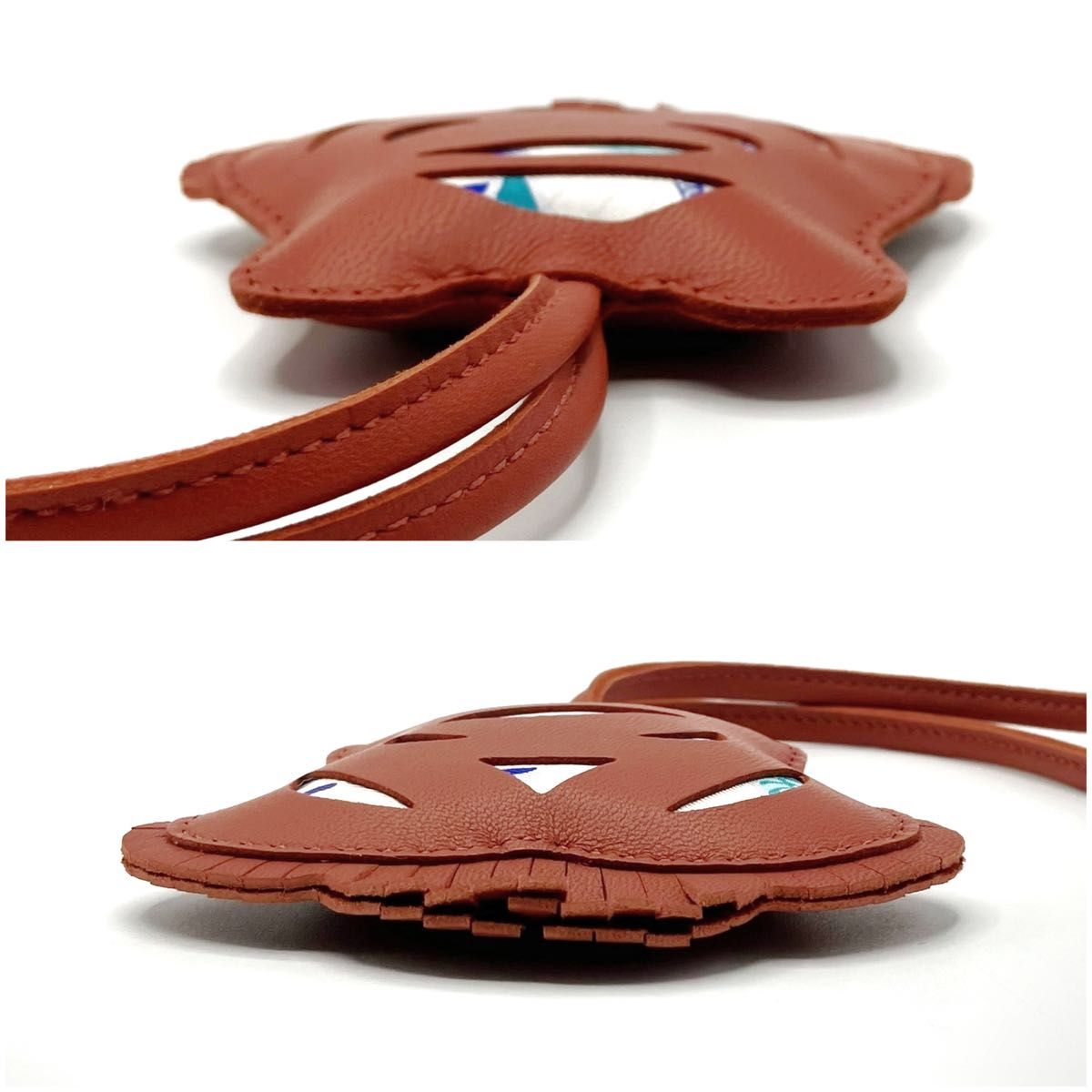 【新品・未使用】HERMES レザーキーホルダー H型 未使用】エルメス HERMES プティアッシュ タイガー トラ Petit H