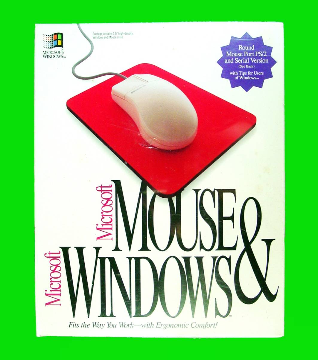 【602】 Microsoft Mouse ＆Windows 3.1 English Retail 未開封品 英語版 マイクロソフトOS マウス ウィンドウズ リテール版 製品版