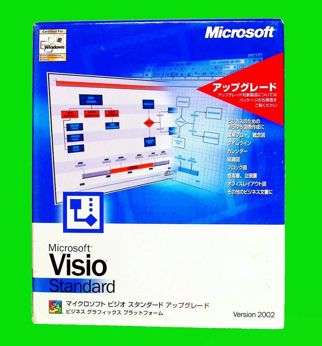 【700】 マイクロソフト Visio2002 Standard UP ビジオ 未開封品 図表 作成 ソフト 図 表 diagramダイアグラム Microsoft 4988648118645_画像1