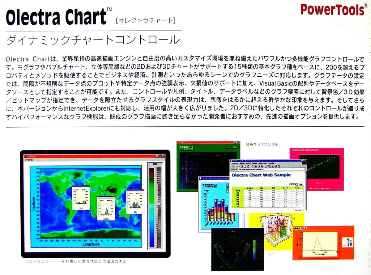 【450】 PowerTools Olectra Chart 6.0J 4949240103422 オレクトラ チャート Visual Basic用 グラフ作成 開発 描画 表示 ダイナミック 動的_画像3