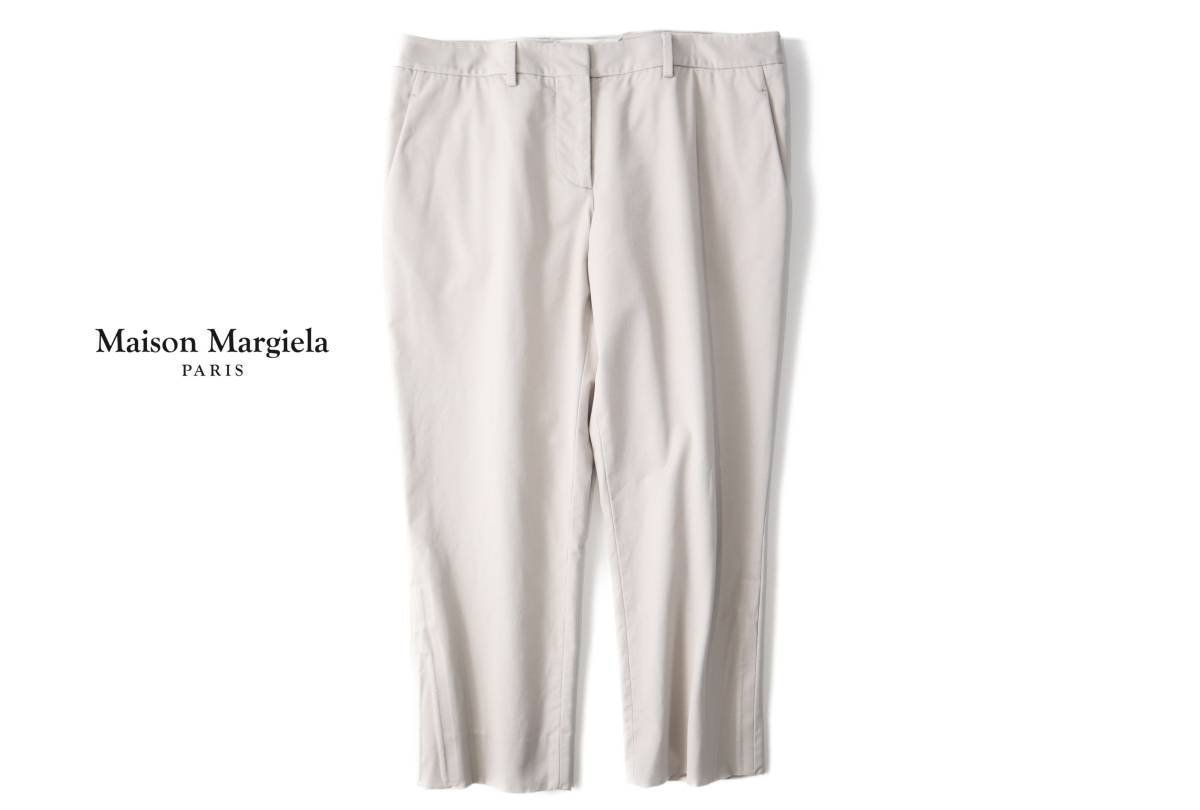 イタリア製◆Martin Margiela◆春夏◆凹凸変形ヘム コットン&ナイロン クロップド パンツ ◆マルタンマルジェラ Maison Martin Margiela_画像1