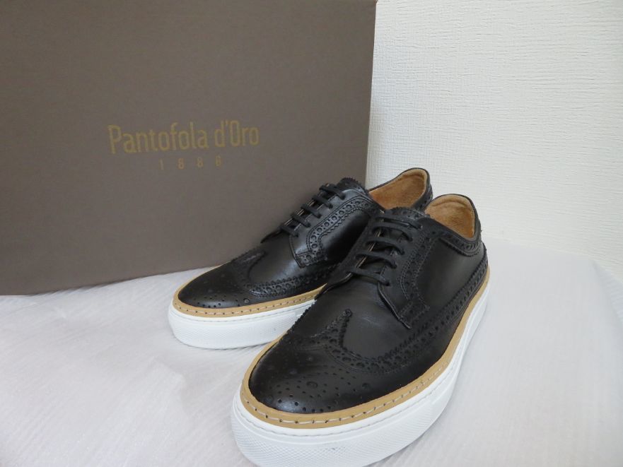  unused goods punt fo Rado roPantofola d\'Oro leather sneakers 40 black 