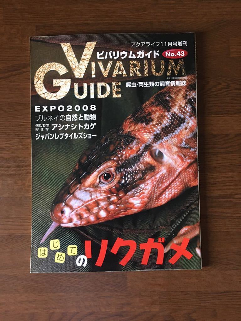 VIVARIUM GUIDE ビバリウムガイド No.43 アクアライフ 11月号別冊 はじめてのリクガメ アシナシトカゲ ジャパンレプタイルショー_画像1