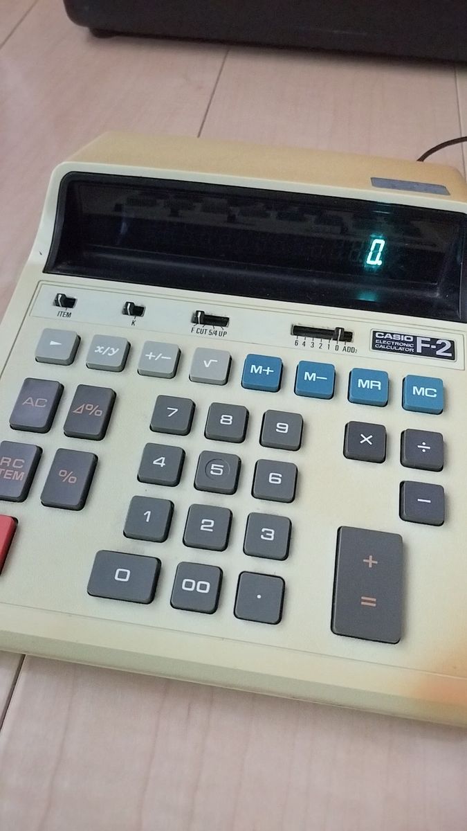 CASIO カシオ 電卓 F-2 12桁 昭和レトロ