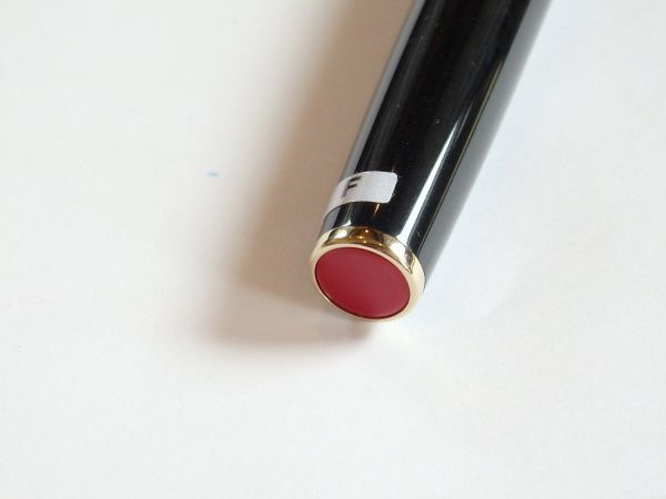 *[ new goods * unused ][ Italian Precious resin ] pen .:18K 750 F Montegrappa ita rear black fountain pen box * converter attached 