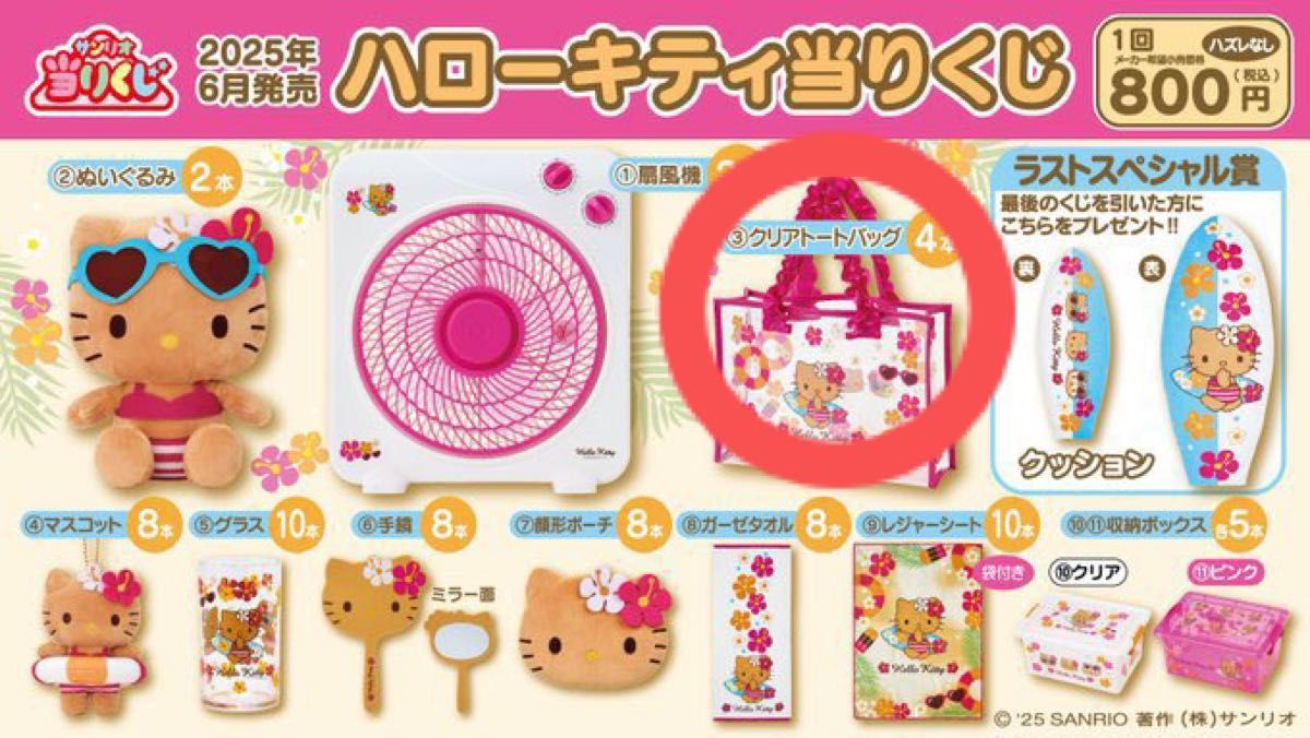 ハローキティ当りくじ 当たり 日焼け 収納ボックスピンク クリアトートバッグ 。 日焼けキティ くじ クリアトートバッグ|Yahoo!フリマ(旧PayPay