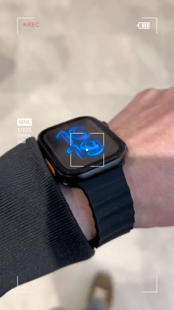 【絶対最安】黒ラバ Apple Watch AppleWatch アップルウォッチ ベルト バンド カバー ケース 44 45