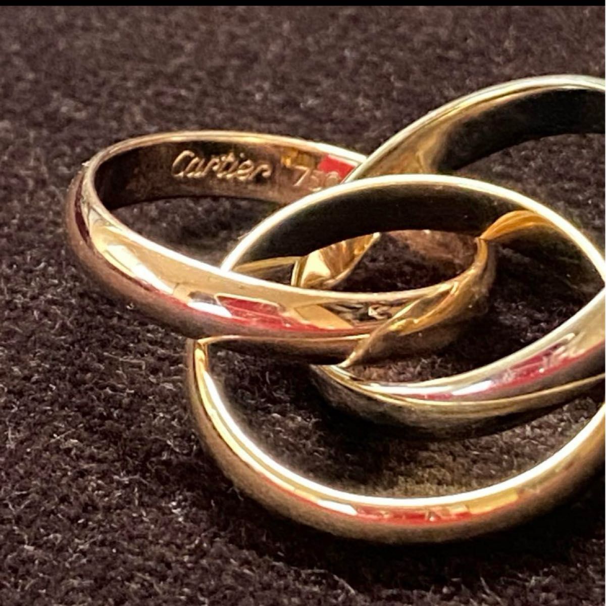 重量重め❣️ヴィンテージ カルティエ❣️ トリニティ リング スリーゴールド 54 重量重め ヴィンテージ カルティエ トリニティ スリーゴールド