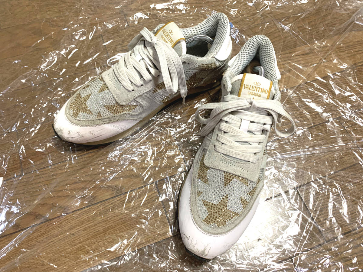 ヴァレンティノ スタースワロフスキースタッズ スニーカー 27cm VALENTINO