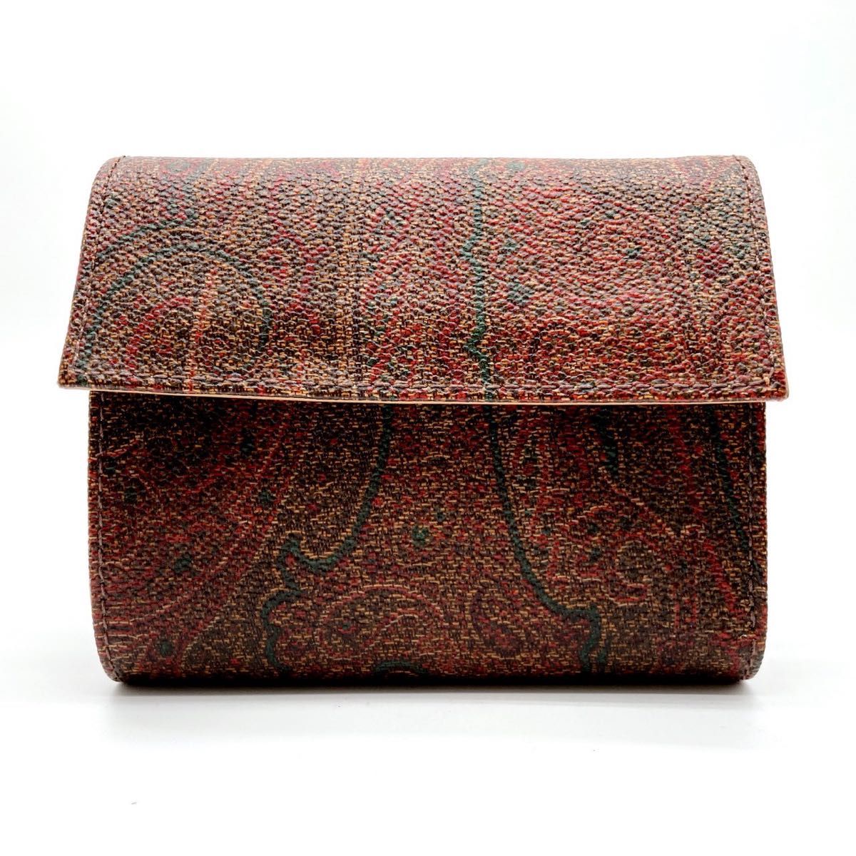 ETRO 正規品/EMS発送/送料込み レディース ペイズリー 半財布 美品 ETRO エトロ 財布 三つ折り 大容量 ペイズリー|Yahoo