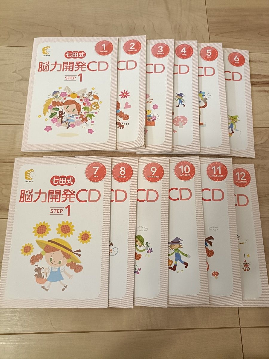 七田式テキストCD STEP1 七田式 脳力開発CD STEP1 1年分フルセット 能力開発CD しちだ