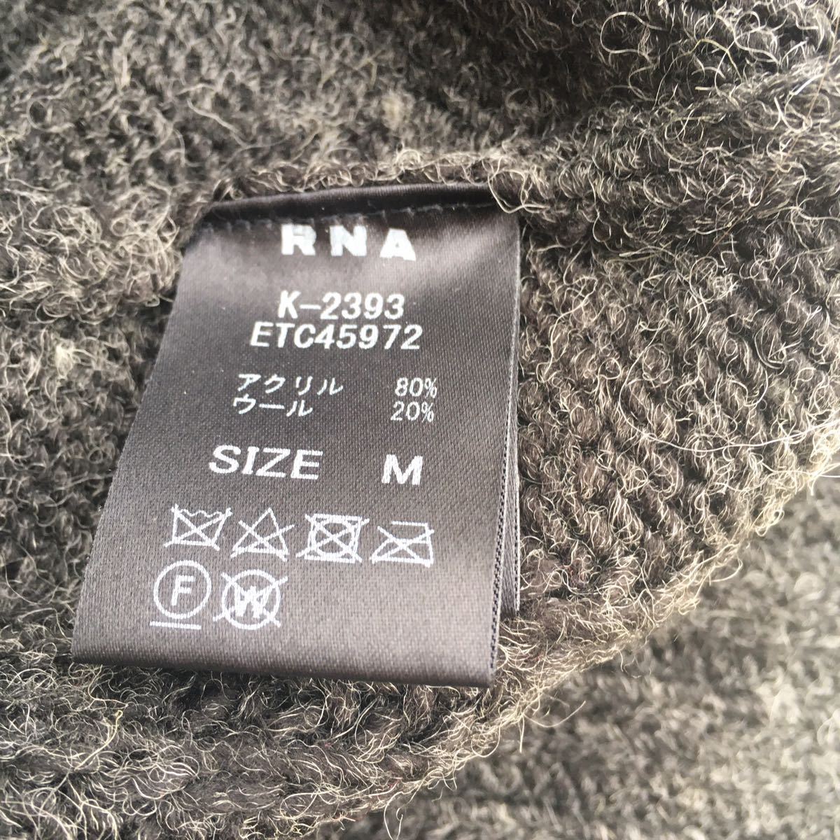  new goods tag not yet arrived RNAa-ruene- damage Roo z knitted pull over 2018 size M charcoal regular price,9.800+ tax 