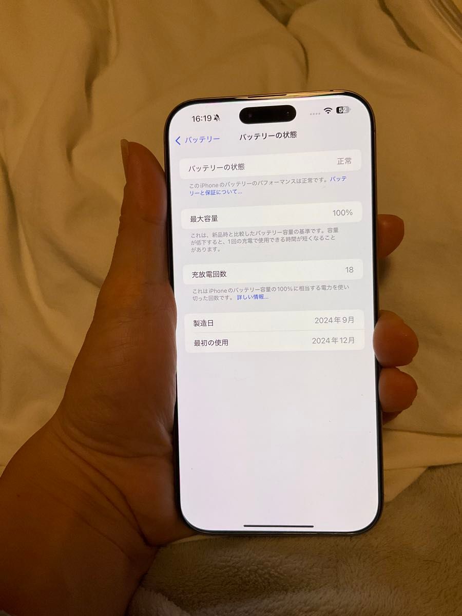 Apple iPhone16 Pro Max 256GB,極美品,充電回数は2回 Apple iPhone 16 Pro Max 256GB 美品 デュアル nano SIM使用可能