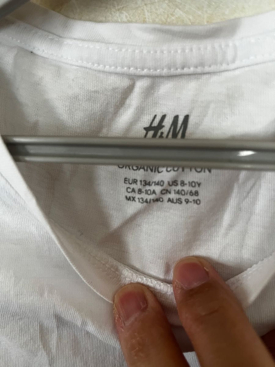H&M キッズ　半袖Tシャツ　エイチアンドエム　140センチ　 ホワイト 白
