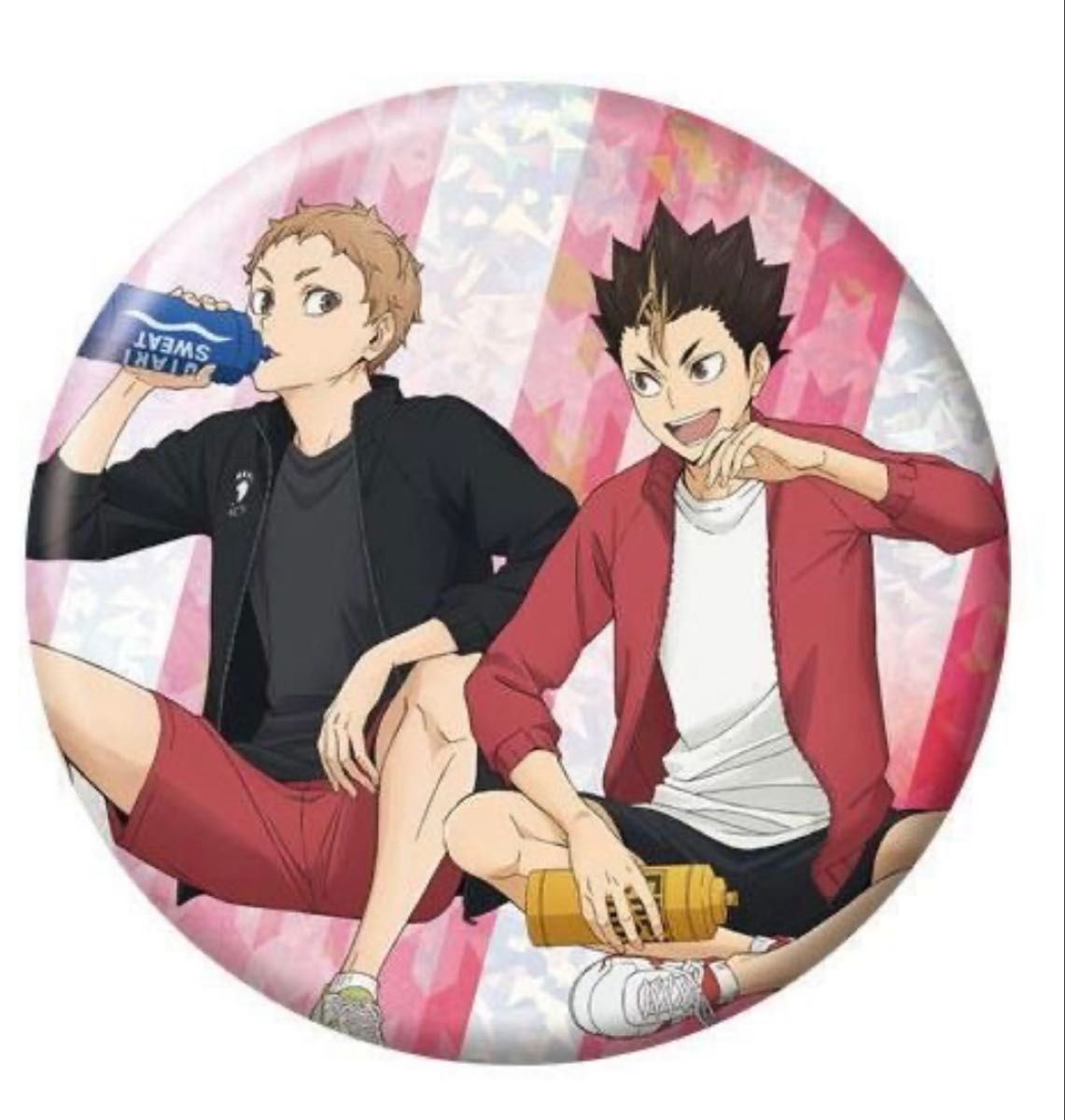 ハイキュー 缶バッジ ビスケット 西谷&夜久