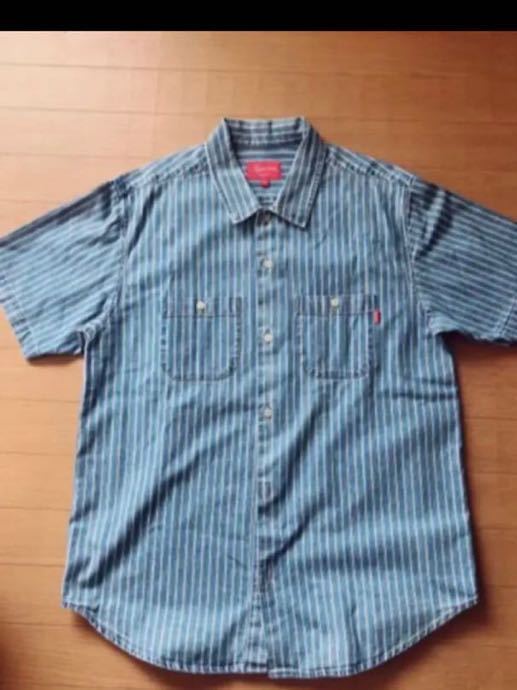 返品?交換対象商品】 supreme 17ss shirt stripe denim Mサイズ