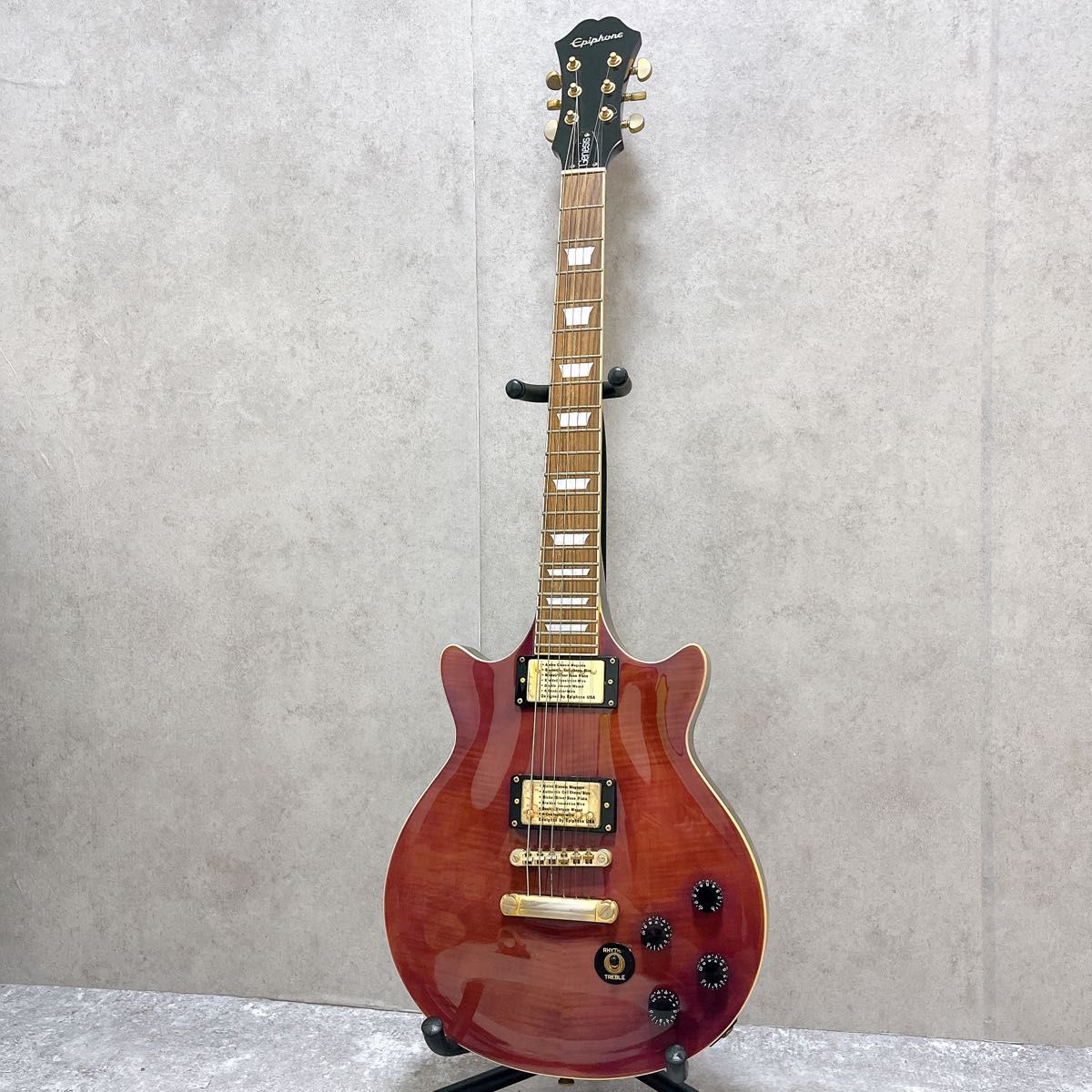 エピフォン Genesis ジェネシス デラックスプロ 虎杢 紫 エレキギター Epiphone エピフォン Genesis ジェネシス デラックスプロ 虎杢