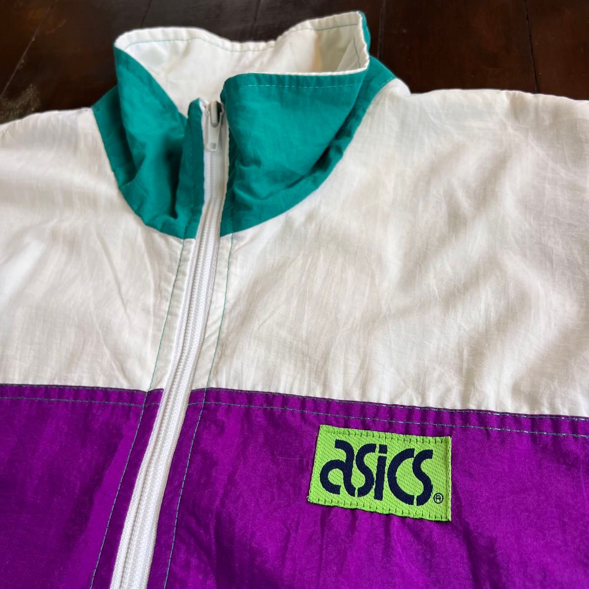 希少カナダ製!!【ASICS アシックス】ヴィンテージナイロンジャケット XL 希少カナダ製 【ASICS アシックス】ヴィンテージナイロン