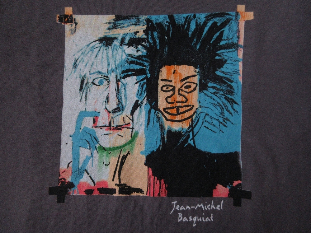 90's USA製 アンディ・ウォーホル 美術財団 ジャン＝ミシェル・バスキア Dos Cabezas Tシャツ M Andy Warhol Jean-Michel Basquiat ART芸術