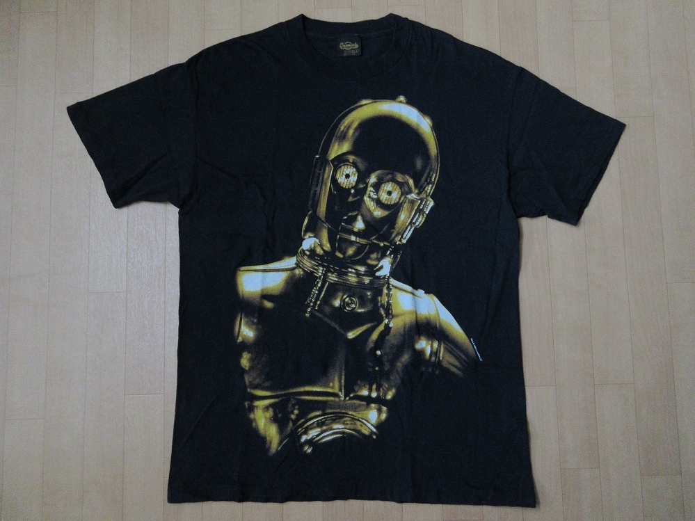 90\'s USA made STAR WARS C-3PO T-shirt L black Star Wars sheath Lee pi-o- Droid robot George Lucas George Lucas movie ART art 
