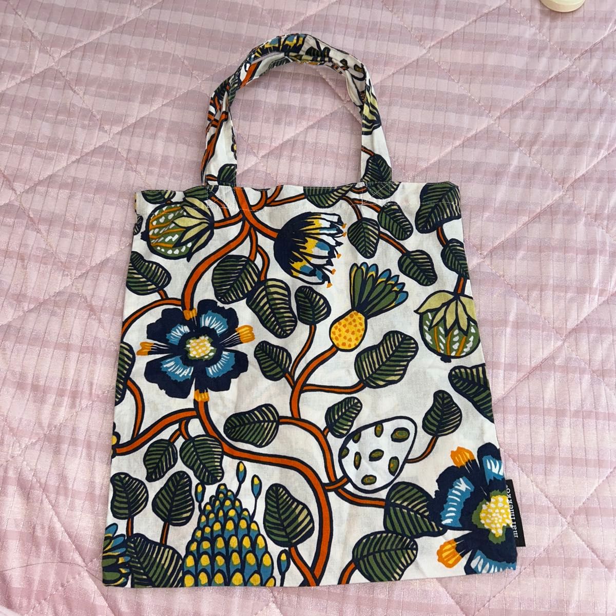 Marimekko 071168 SILKKIKUIKKA トート L.BL 801【希少】 日本限定 レアなmarimekkoトート (Marimekko 071168