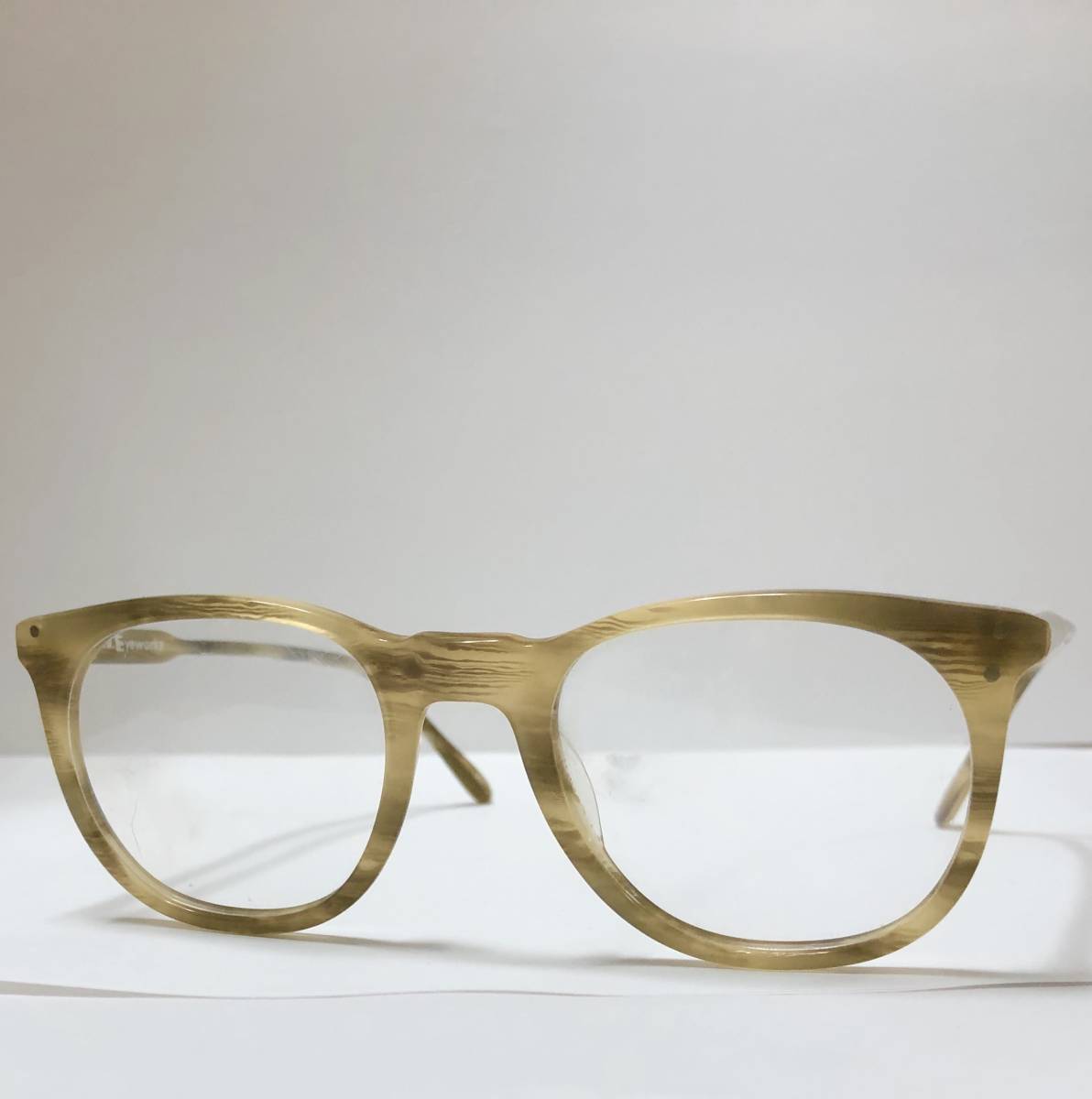 処分価格 未使用】1986年 l.a. Eyeworks Frame France フレームフランス 牛角柄メガネ 2dot エルエーアイワークス / ヴィンテージ_画像2