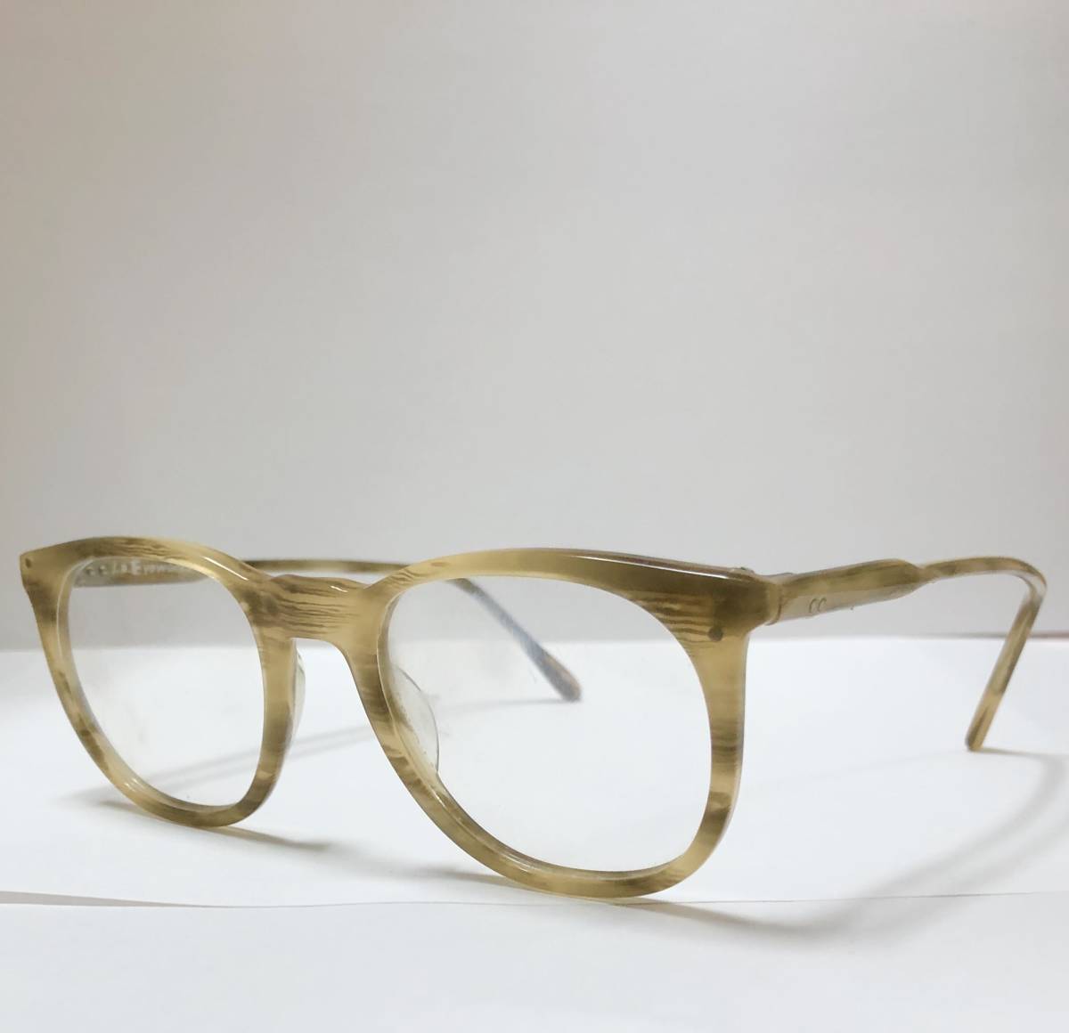 処分価格 未使用】1986年 l.a. Eyeworks Frame France フレームフランス 牛角柄メガネ 2dot エルエーアイワークス / ヴィンテージ_画像3