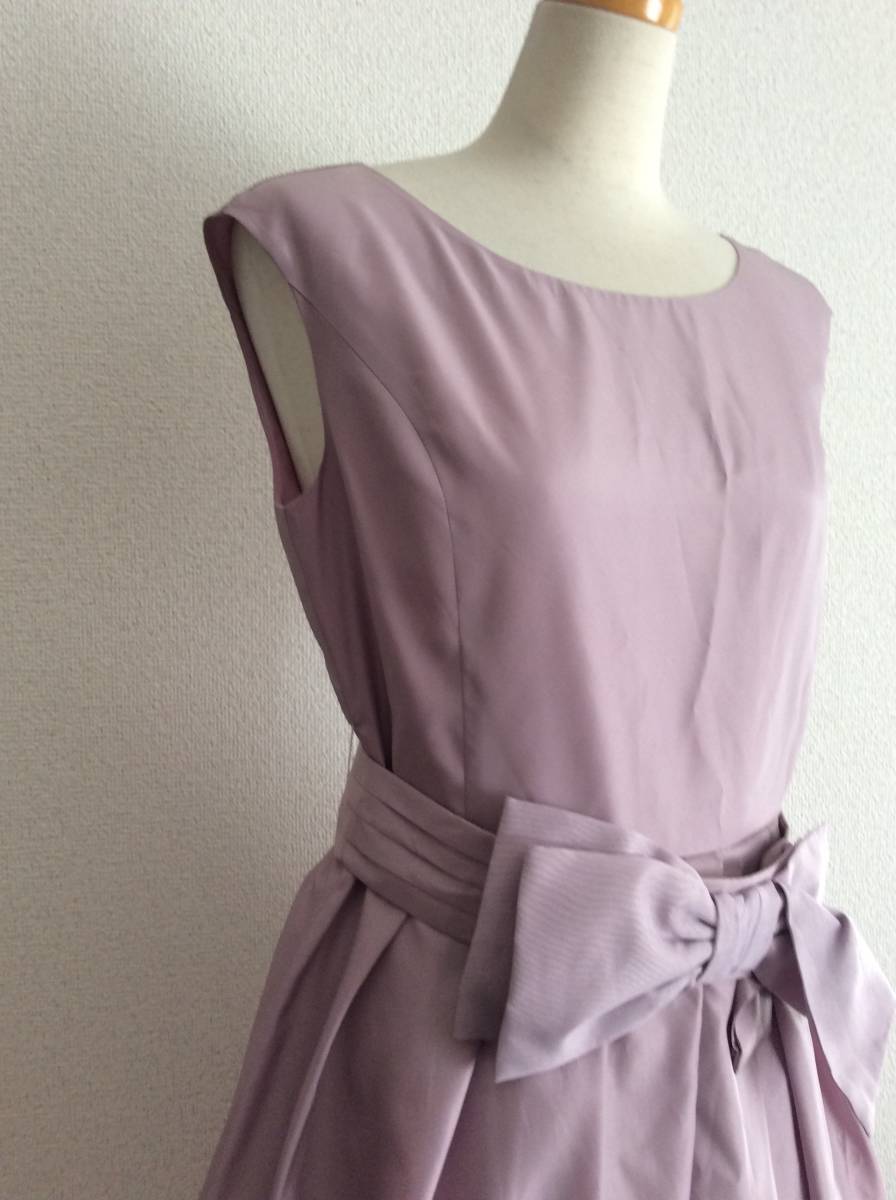 レッセ パッセ ラベンダー ノースリーブワンピース ドレス 日本製サイズ38 新品_画像2