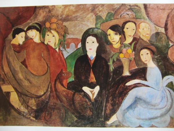 MARIE　LAURENCIN 、マリー・ローランサン、アポリネールとその友人たち、大判、額装用画集より、新品額装付、状態良好 送料無料、yoshi_画像1