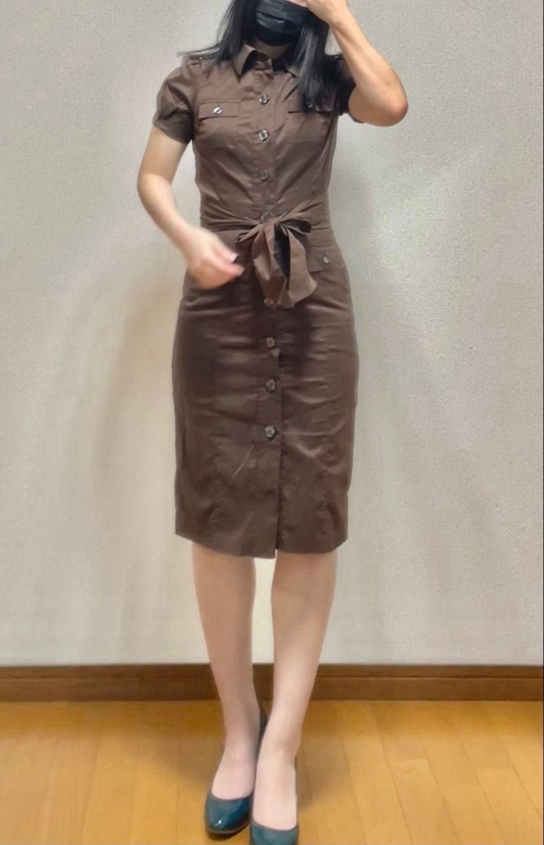 【DIANE VON FURSTENBERG】織地 ミディワンピース Diane von Furstenberg ひざ丈ワンピース|Yahoo!フリマ(旧