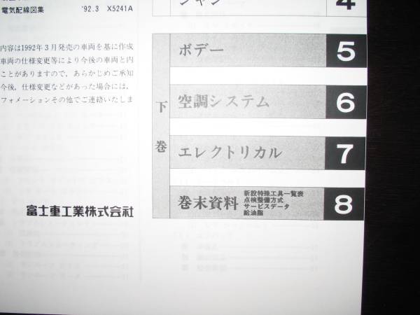 最安値★KK3 KK4 KW3 KW4 ヴィヴィオVIVIO 整備解説書 下巻 1992年の画像2