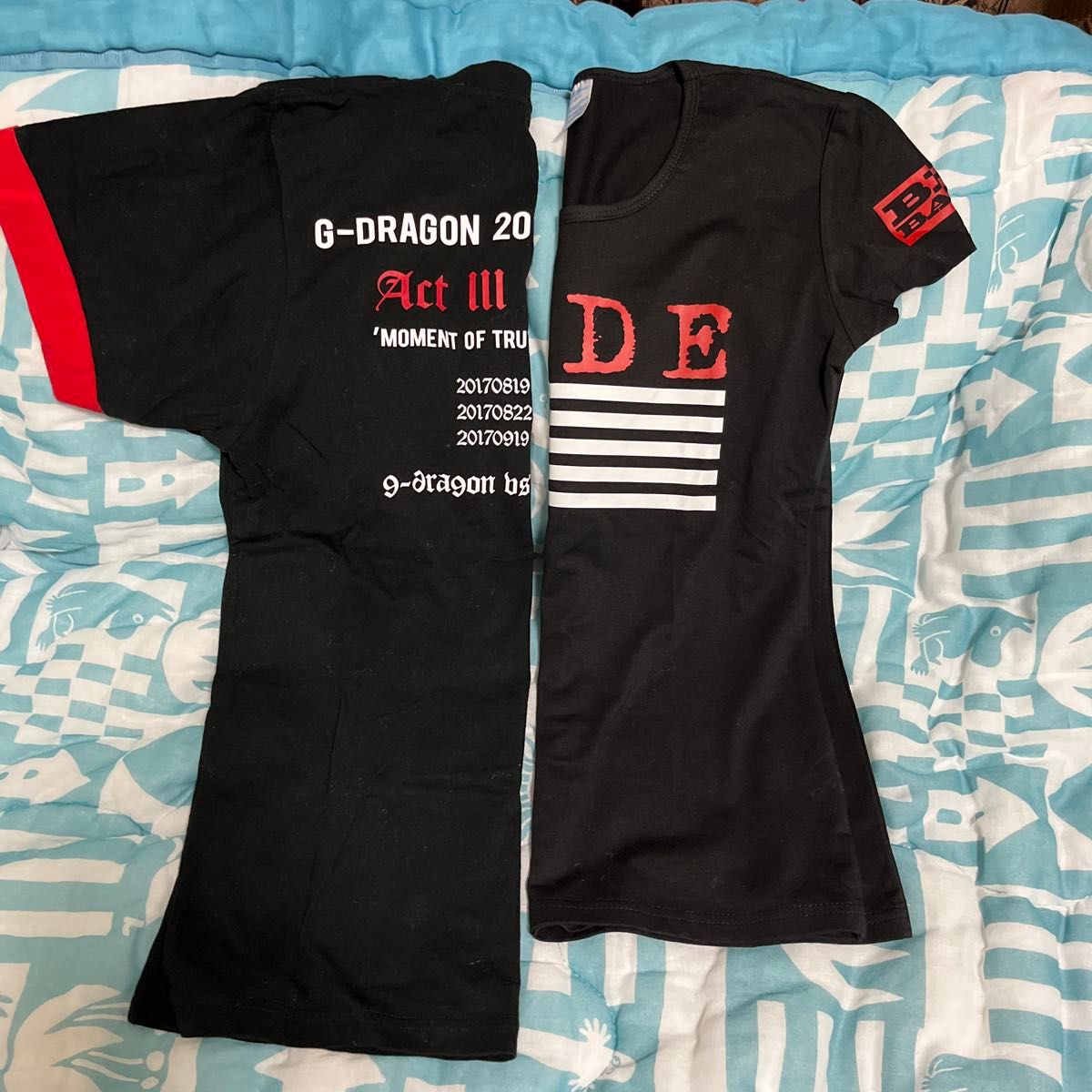 GD G-DRAGON BIGBANG Tシャツ BIGBANGグッズ G-DRAGON 2017 WORLD TOUR Tシャツ 黒 Mサイズ