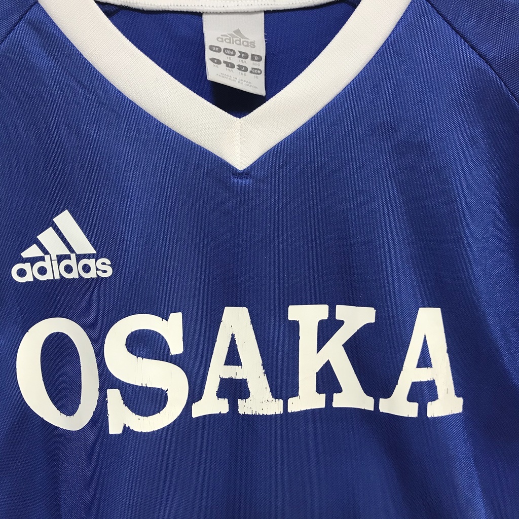 【人気】Adidas/アディダス ユニフォーム 半袖 Vネック OSAKA ブルー サイズ160/S216_画像4